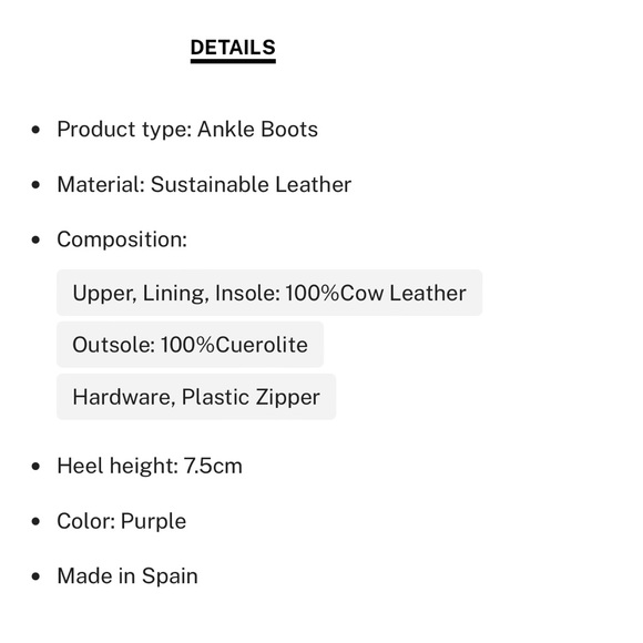 ALOHAS light purple brown leather west vintage chunky block heel ankle boots - Picture 12 of 14